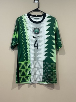 Nike Nigeria 2020 WILFRED NDIDI #4 Home Stadium Jersey (CT4225-100) Men's Size L