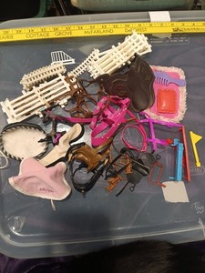 Model Horse Accessories Lot Saddles Bridles Fences Apparel Grooming Tools