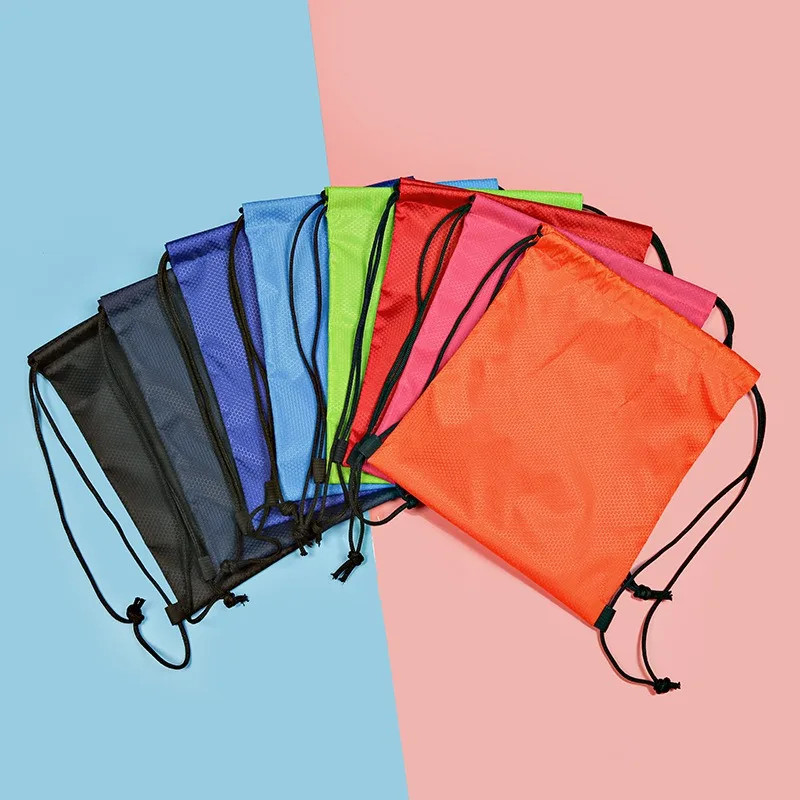 1pcs Waterproof Outdoor Sports Backpack Drawstring Bag for Marathon Events Doubl