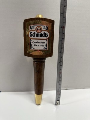 Vintage Schmidts Beer of Philadelphia Wood Look 9   Tap Handle Bar Mancave Keg