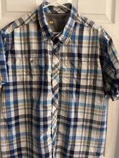 Eddie Bauer Casual Outdoors Mens Shirt Short Sleeve 2XL Plaid Button Up