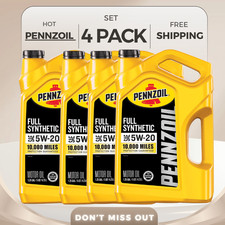 4-Pack Pennzoil 5W-30 Full Synthetic Motor Oil 5 Qt 18.18 per gallon