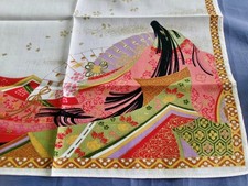 Japanese Cotton Handkerchiefs Neck Scarf Traditional Imperial Gilt Print Unused