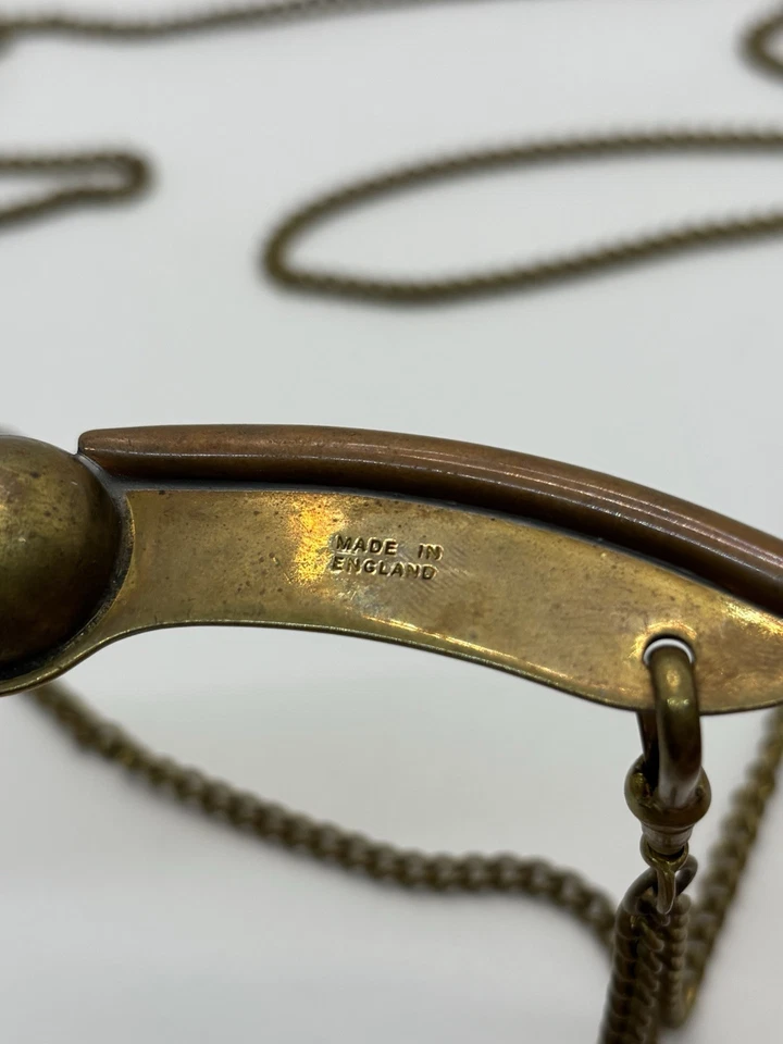 Vintage Copper & Brass Bosun Call Pipe Neiman Marcus Made In England On Chain - Image 4 of 4