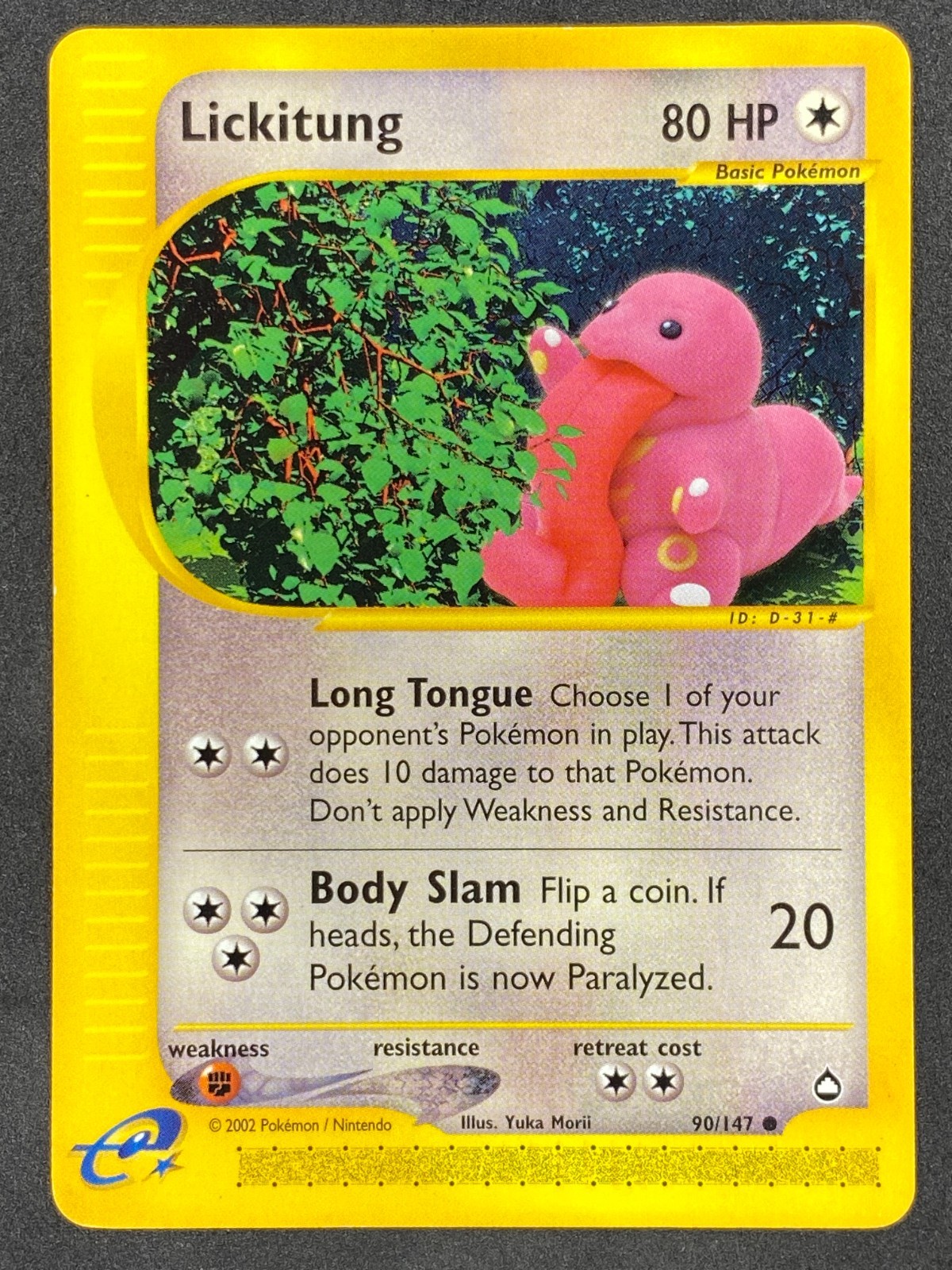 Pokémon Lickitung 90/144 AQ Aquapolis NM