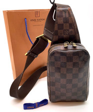 Auth Louis Vuitton Damier Ebene Geronimos N51194 Crossbody Bag W/Bag i040605