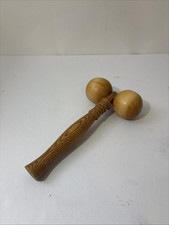 Vintage Wooden Back Massage Roller Rolling Balls with Handle W737