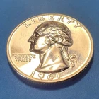 1961-P, US🇺🇸 Washington Quarter, 90% Silver content, PROOF condition FREE SHIP