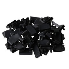 50 Pieces 50mm Bed Slat Holders Plastic Bed End Caps Holders Black