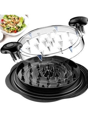 Chicken Shredder Large Chicken Breast Shredder Tool Twist with Brush&Fork