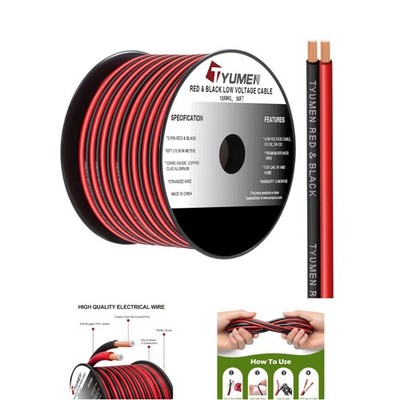 Versatile 12/2 AWG 50FT Electrical Wire - Ideal for LED & Automotive Connections