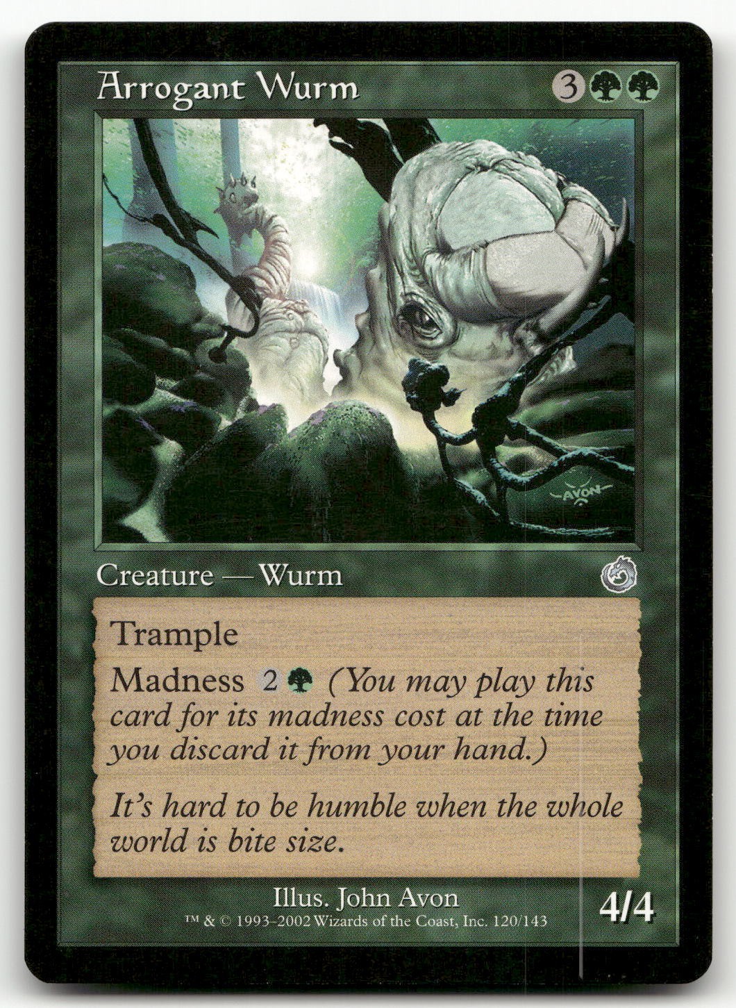 Arrogant Wurm #120 (NM) Torment TOR Magic MTG