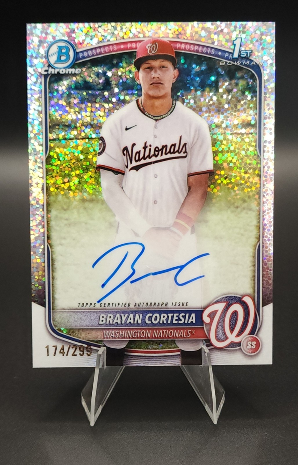 2025 Bowman Chrome 1st BRAYAN CORTESIA AUTO Speckle /299 #CPA-BC Nationals