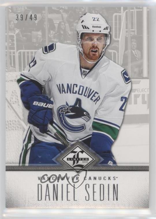 2012-13 Panini Limited Silver 39/49 Daniel Sedin #28 HOF d4e