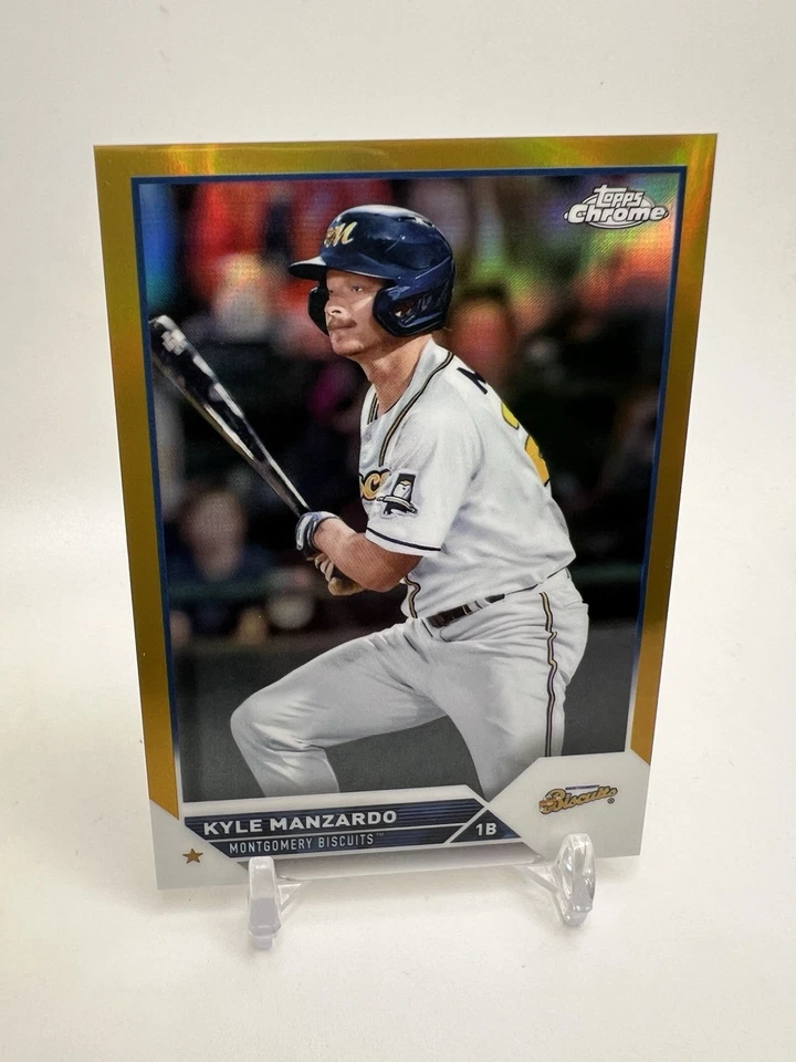 2023 Topps Pro Debut Chrome Kyle Manzardo #PDC-117 (2 TOTAL) Gold /50 + Aqua /75 - Image 2 of 4