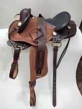High Quality Australian Style Half Breed Aussie Stock Leather Saddle .