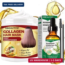 Collagen Hair Treatment Hair Mask & Rosemary Oil for Hair Growth,Deep Conditione