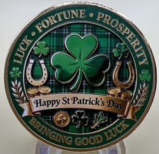 * “St Patrick Day Lucky Coin” A Wish For Blessings March 17 Luck Be With You