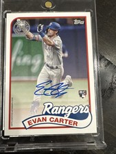 Evan Carter Topps 35th Anniversary Rookie On Card Autograph. rookie card picture