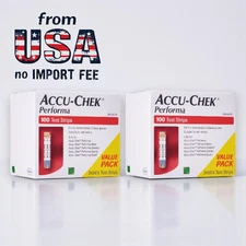 ACCU-CHEK Performa 2 X 100 Test Strips - From USA EXP- 12-2026,NO IMPORT FEE!!!