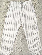 Alleson Athletic Youth Baseball/Softball Pants White/Black Pinstripes size YL