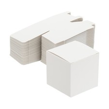 Gift Boxes with Lids, 50 Pcs 2.36x2.36x2.36 Inch Paper Boxes Kraft White