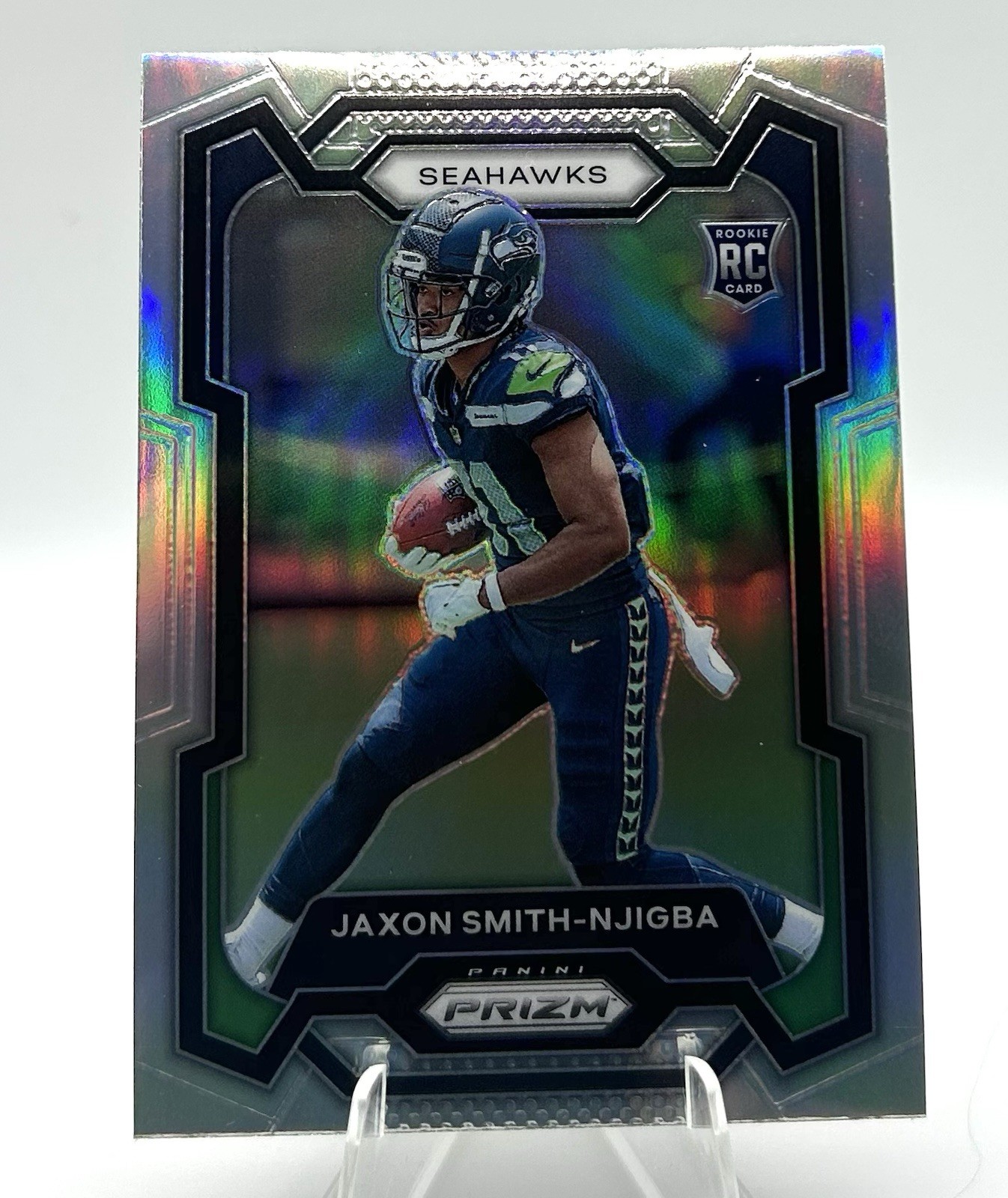 2023 Panini Prizm - Rookies Jaxon Smith-Njigba #390 Silver Prizm (RC)