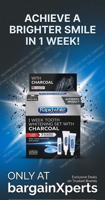 Rapid White - 1 Woche Zahnaufhellungsset mit Kohle + Whitening Zahnpasta  