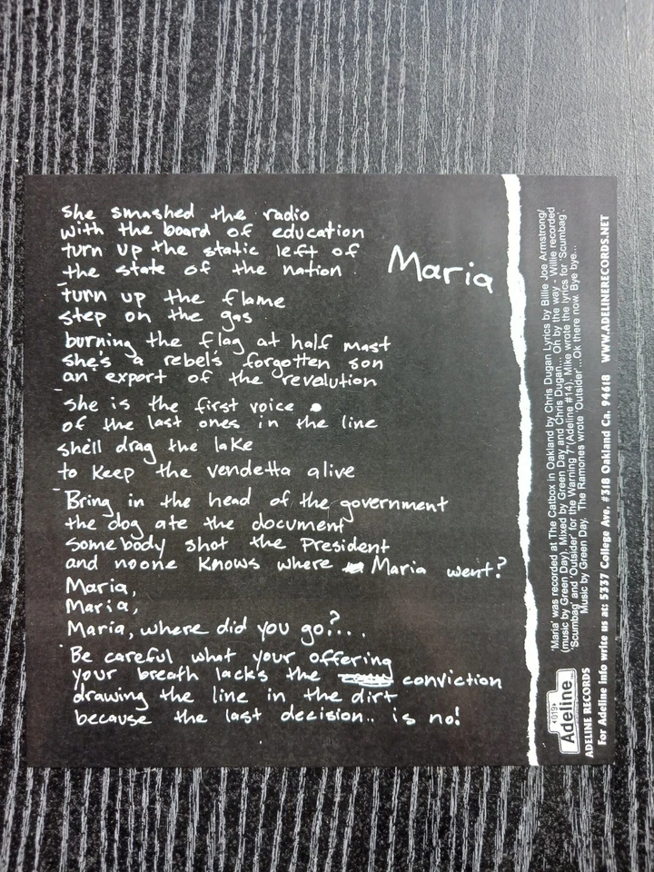 GREEN DAY  Waiting  7"Inch  Limited  PINK VINYL   Original 2001  ADELINE RECORDS - Bild 4 von 4