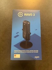 Elgato Wave 3 USB Condenser Microphone with Arm Shock Mount Pop Filter Used