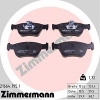 Zimmermann BremsbeläGe Bremsbelegsatz Vorne FüR Mercedes-Benz SLK E-Klasse