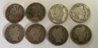 (8)US Estate Dimes Nice 1887s Seated Liberty/Barber Lot .80 Face Value 90 Silver