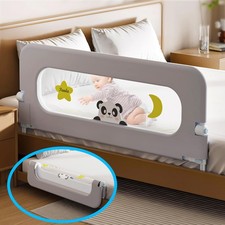 Baby Bed Guard Rail for Toddler - Adjustable Heights, Swing Down Bedrail, Ext...