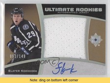 2015 Ultimate Collection Spectrum Silver Jersey Slater Koekkoek Auto READ 1m8