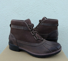 UGG GREDA EL CAP LEATHER/ WOOL WATERPROOF DUCK BOOTS, WOMEN US 6/ EUR 37 NIB