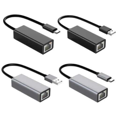 USB-C USB 2.0 Type C to RJ45 Ethernet Gigabit 1000Mbps LAN Network Adapter