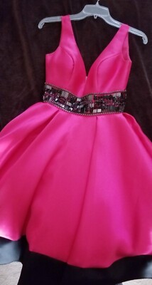 white christmas dresses Barbie Style A Line Hot Pink Short Homecoming Dress, Hot Pink / 14 main image 0