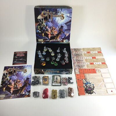 Cadwallon City Of Thieves Fantasy Flight Board Game 3 Painted Figures Complete