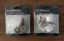 2 New Sets Everbilt Toilet Bolts W/Caps Zinc-plated 1/4" x 2-1/4" 1005 135 669