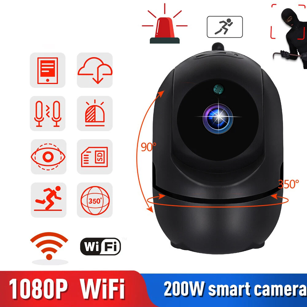 1080P WiFi IP Cámara WiFi Cámara de Vigilancia Babyfone Perros IR Babyfone  V380 pro