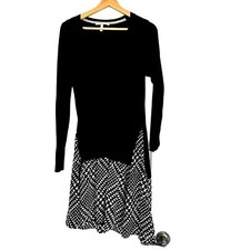 Victoria's Secret sweater dress, Size S, Twofer Long Sleeve Dress Black/White