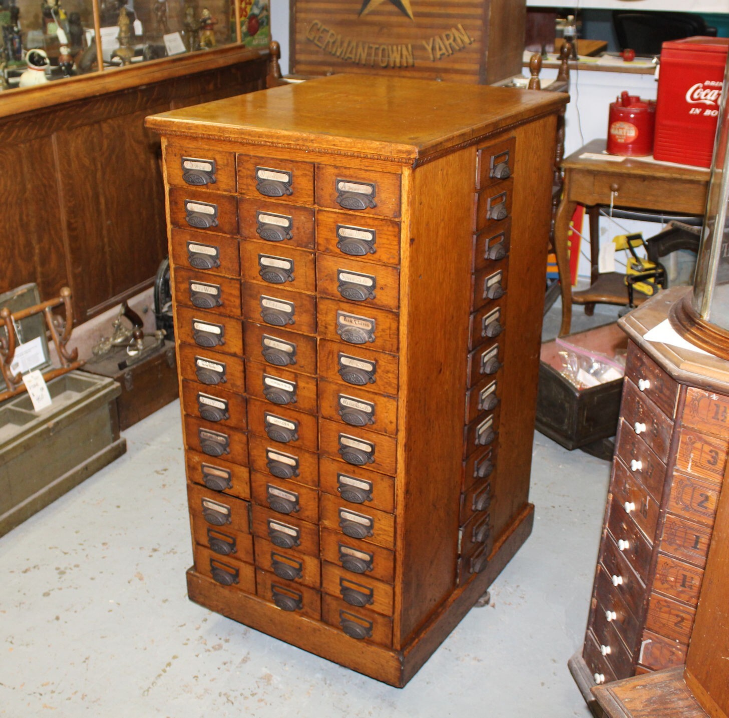 Antique Oak Seed Bin