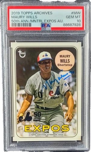 Topps Maury Wills Baseball Sports Trading Cards & Accessories