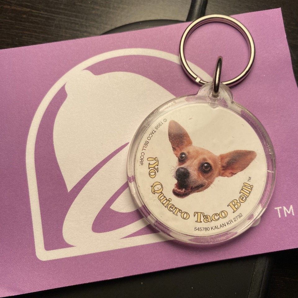 Taco Bell Yo Quiero Chihuahua Tie Pin Mild Fire Hot Sauce rare Key