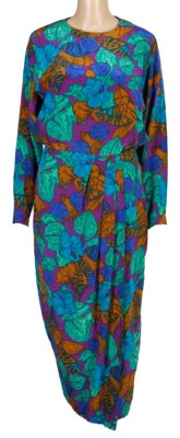 Betty White Owned & Worn 80's Green Silk Floral Dress from Golden Girls 50%  OFF! | eBay