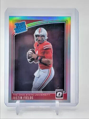 2021 Chronicles Donruss Optic DP Rated Rookie Justin Fields Silver Holo RC #202