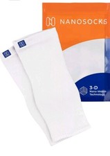 Nanosocks White 3D Compression Weave Technology Improve Circulation Socks Size 3