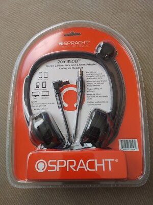 Spracht ZUM350B Stereo 3.5/2.5 mm Multimedia Headset- Binaural