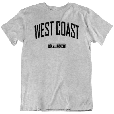 West Coast Represent Rap Hip Hop California LA T Shirt Tee Gift
