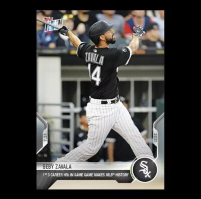 2021 TOPPS NOW  # 593 SEBY ZAVALA 1st 3 HRs in Same Game Chicago White Sox